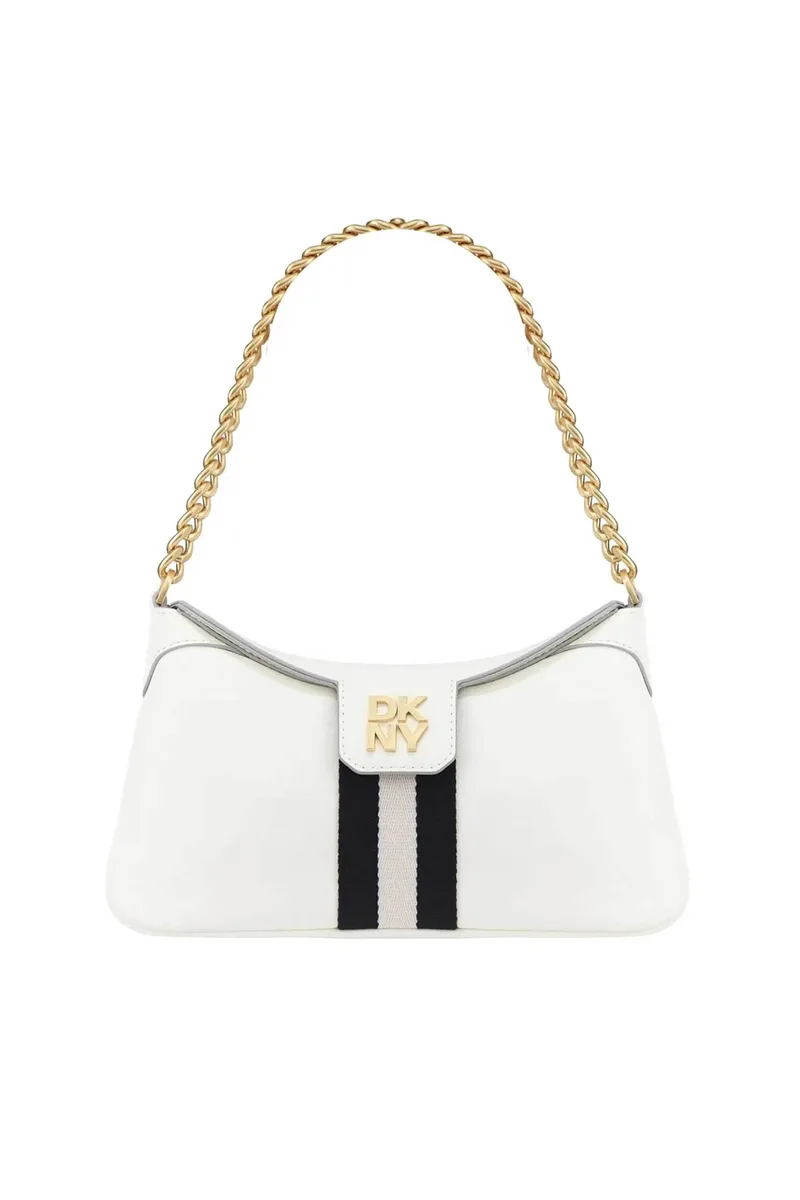DKNY γυναικεία δερμάτινη τσάντα crossbody "Gladys" - R61E1P57 Εκρού