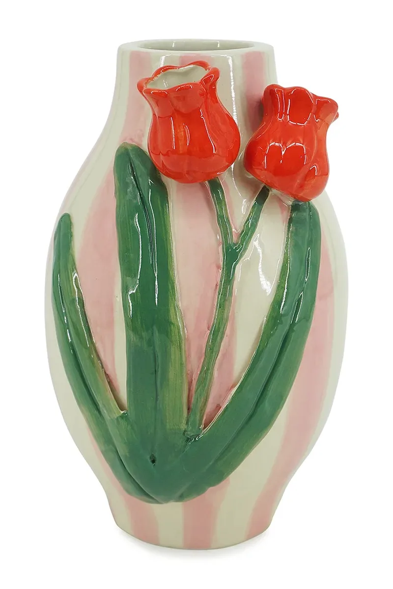 Bizzotto βάζο διακοσμητικό από κεραμικό 16,5 x 15,5 x 24,5 cm
