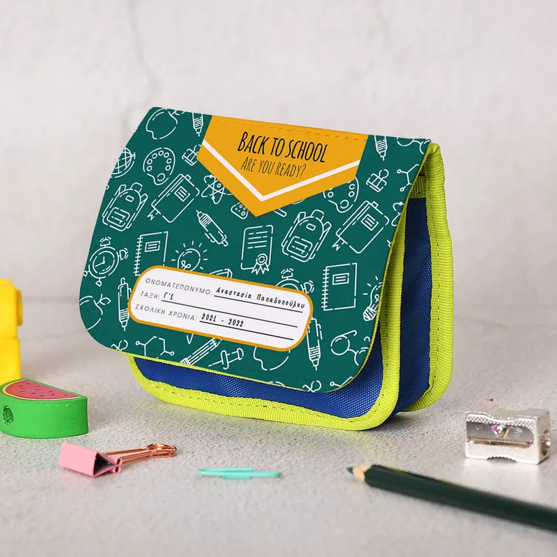 Back to School - Πορτοφόλι Παιδικό - Πράσινο/Μπλε