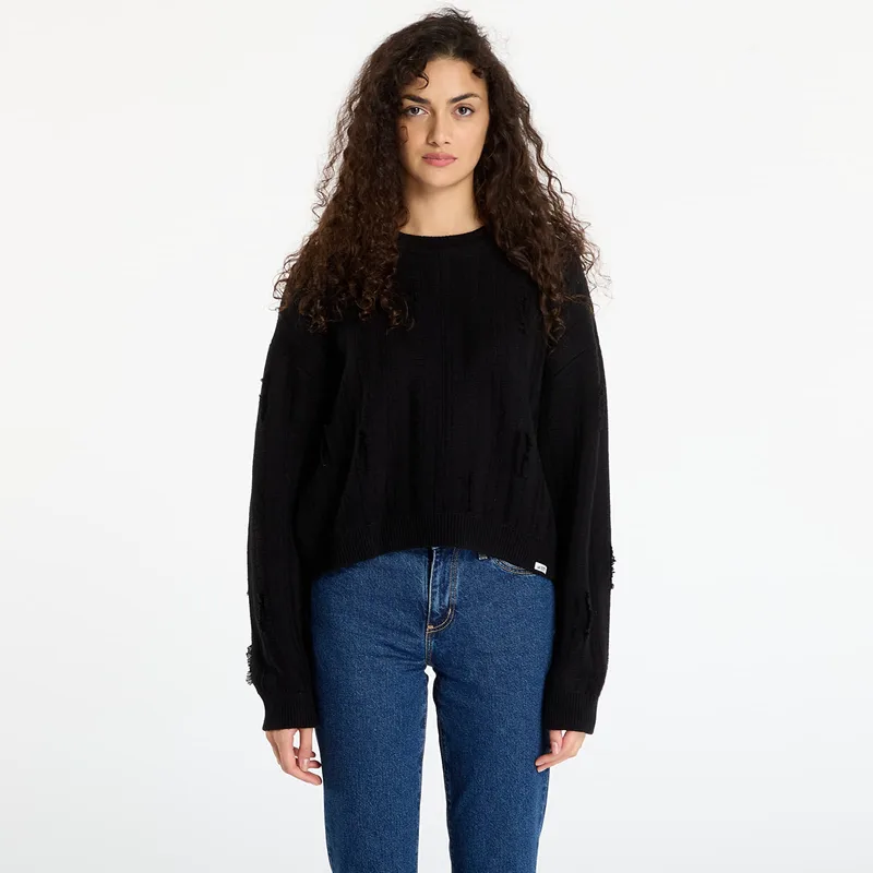 Πουλόβερ Guess Originals Distressed Sweater Black L