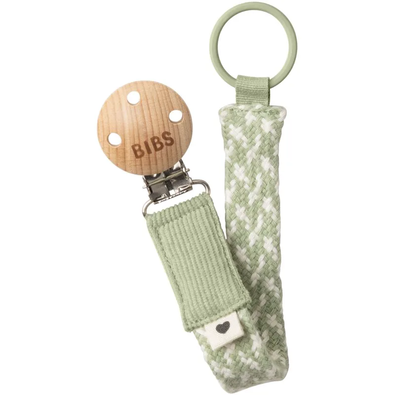 BIBS Paci Braid κλιπ πιπίλας Sage / Ivory 1 τμχ