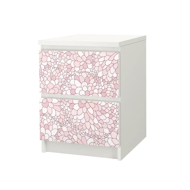 Αυτοκόλλητο Συρταριέρας ABSTRACT PINK FLOWERS