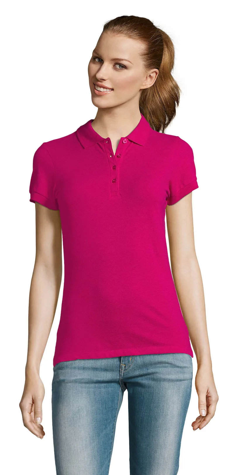 Γυναικείο πόλο πικέ Passion SOLS 11338 Fuchsia