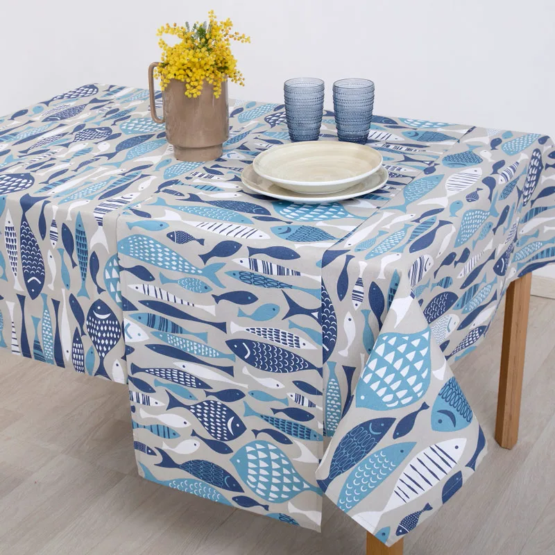 Τραπεζομάντηλο 135x180 Dimeco Aquarius Blue