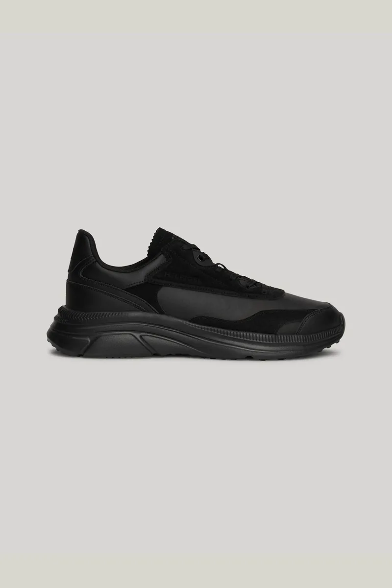Tommy Jeans ανδρικά sneakers με suede λεπτομέρειες και λογότυπο - FM0FM05345 Μαύρο
