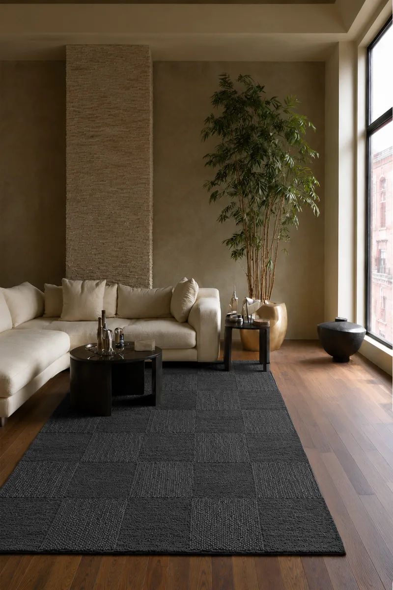 Χαλι Απο Γιουτα Galleria Anthracite Guy Laroche 230x160x0cm Μονόχρωμο