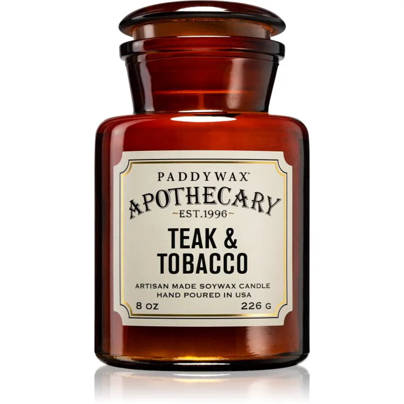 Paddywax Apothecary Teak & Tabacco αρωματικό κερί 226 γρ