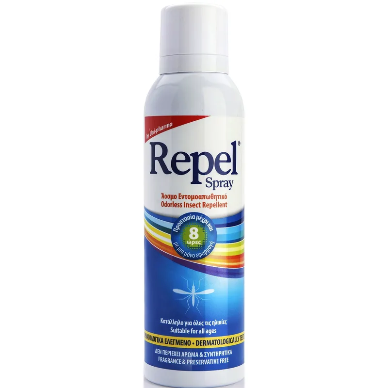 Uni-Pharma Repel Spray Άοσμο Εντομοαπωθητικό Spray για Όλη την Οικογένεια 100ml