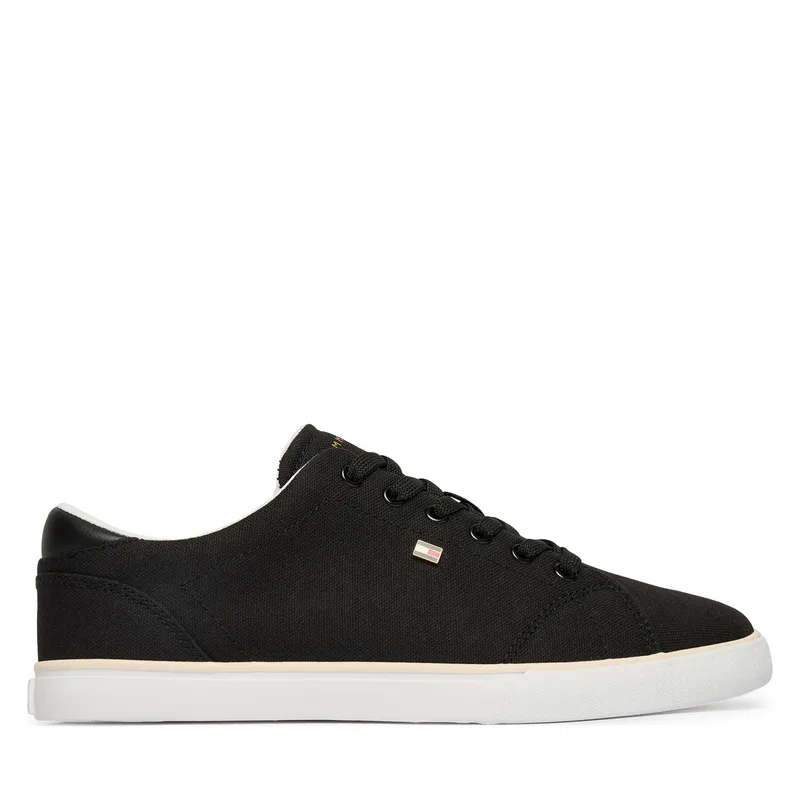 Πάνινα παπούτσια Tommy Hilfiger Th Low Profile Vulc Canvas FW0FW09102 Μαύρο