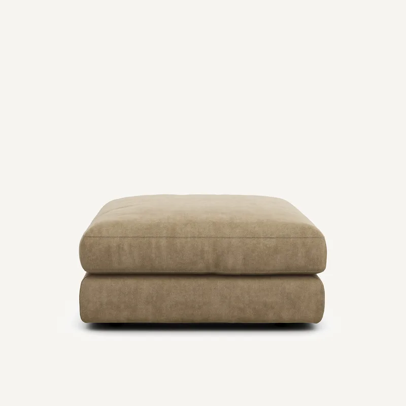 Υποπόδιο από βελούδο stonewashed Μ100xΠ100xΥ43cm
