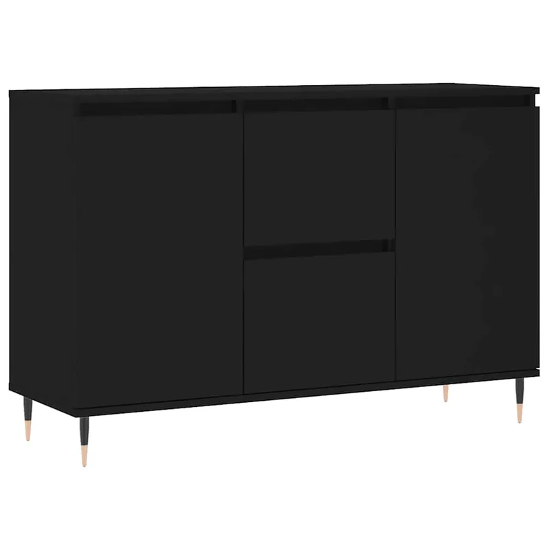 vidaXL Μπουφές Μαύρος 101,5 x 35 x 70 εκ. από Επεξεργασμένο Ξύλο