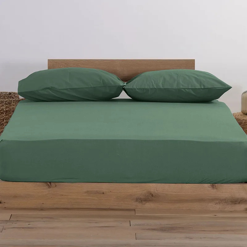 Σεντόνι Μεμονωμένο Υπέρδιπλο 180X200+35 Nef Nef Jersey 1172-Green Με Λάστιχο (180x200+35)