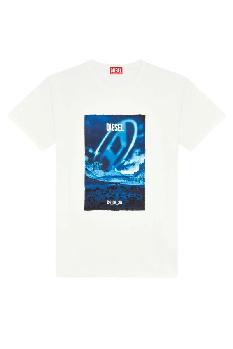 DIESEL T-Shirts Ανδρικά T-BOXT-Q16 T-SHIRT - ΑΣΠΡΟ-W24A150130KKAJ-WHITE