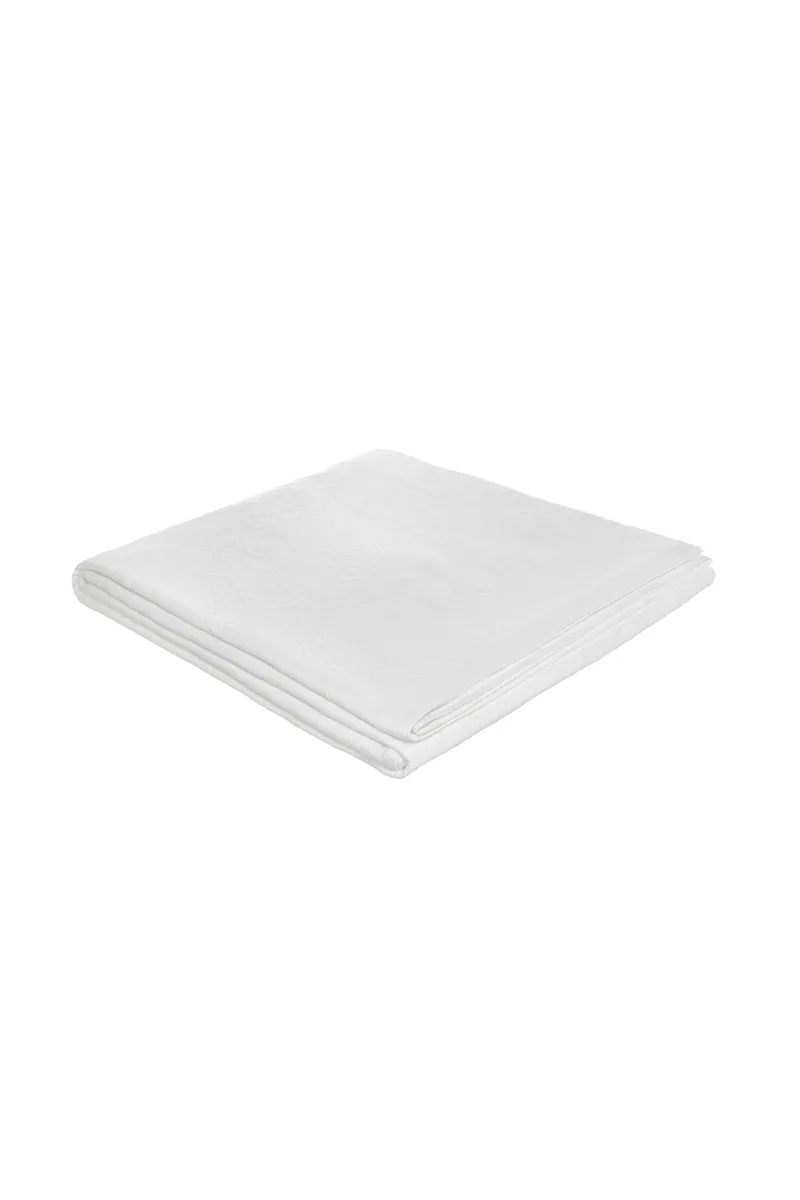 Coincasa βαμβακερό κουβερλί με floral ανάγλυφο σχέδιο 260 x 260 cm - 007079944 Λευκό