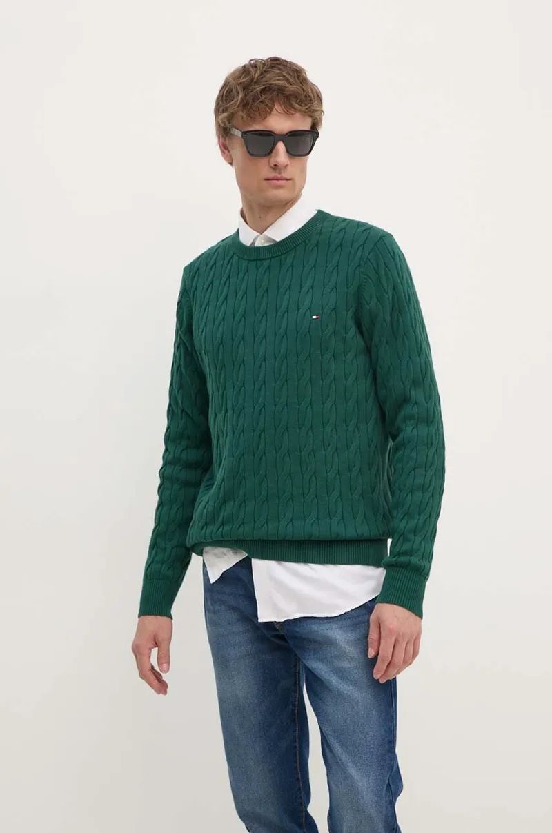 Tommy Hilfiger πουλόβερ ανδρικό βαμβακερό