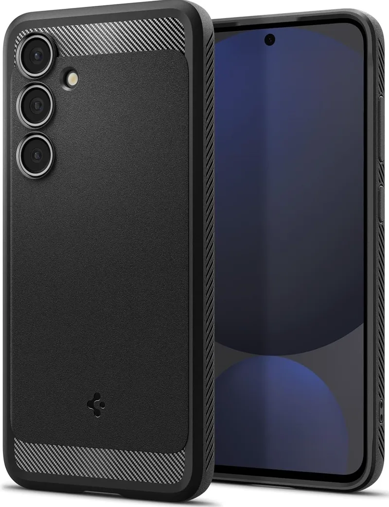 Θήκη Samsung Galaxy S24 FE Spigen Rugged Armor Ανθεκτική Σιλικόνης - Matte Black (ACS08578)
