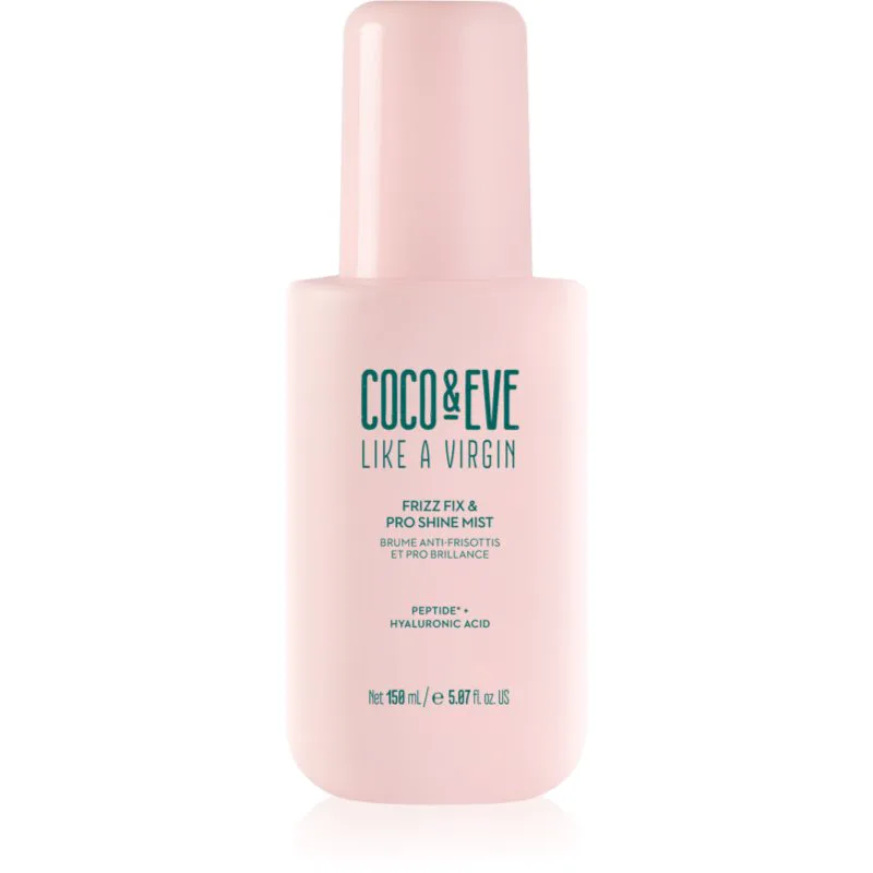 Coco & Eve Like A Virgin Frizz Fix & Pro Shine Mist σπρέι κατά του κρεπαρίσματος Για λάμψη και απαλότητα μαλλιών 150 ml