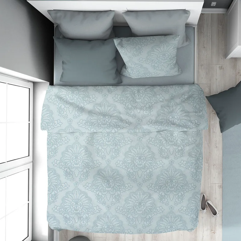 Παπλωματοθήκη Υπέρδιπλη (220x240) Dimcol Άρτεμις 705 Light Blue-Grey