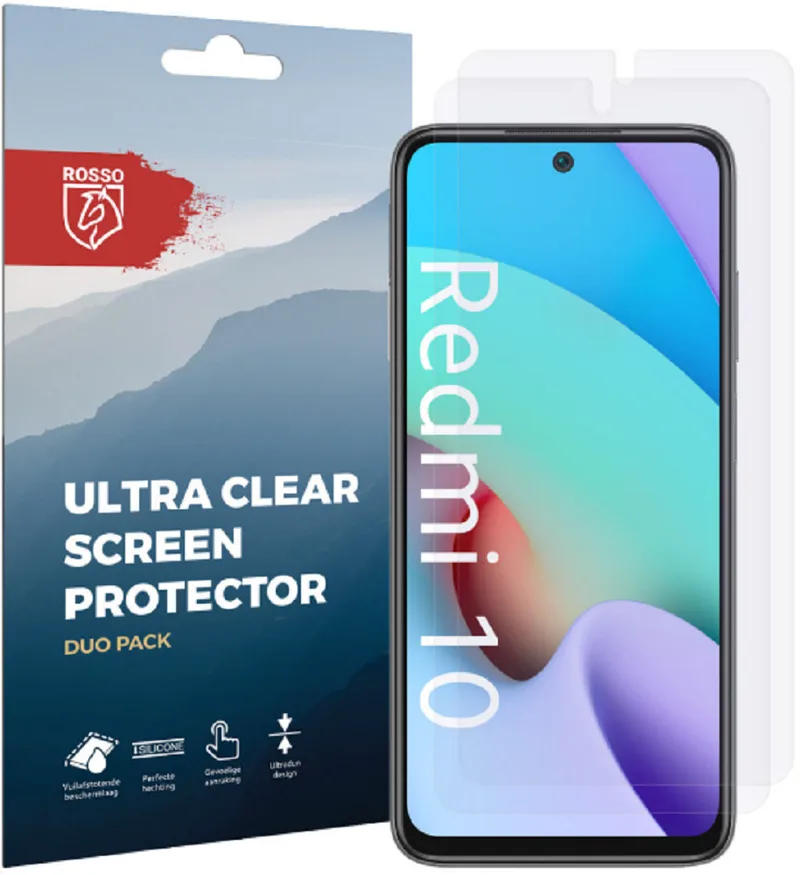 Κόκκινο Ultra Clear Screen Protector - Μεμβράνη Προστασίας Οθόνης - Xiaomi Redmi 10 - 2 Τεμάχια (8719246342523)
