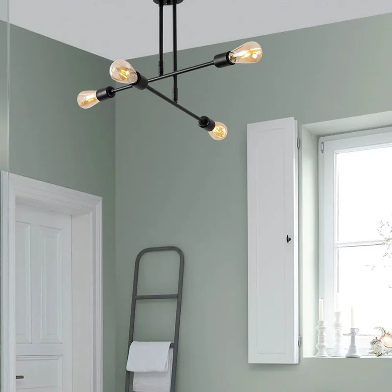 Φωτιστικό Οροφής Πολύφωτο A-G Flower 521SHN3431 Black