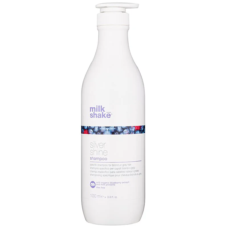 milk_shake® Silver Shine σαμπουάν για ξανθά μαλλιά εξουδετέρωση κίτρινων αποχρώσεων 1000 ml