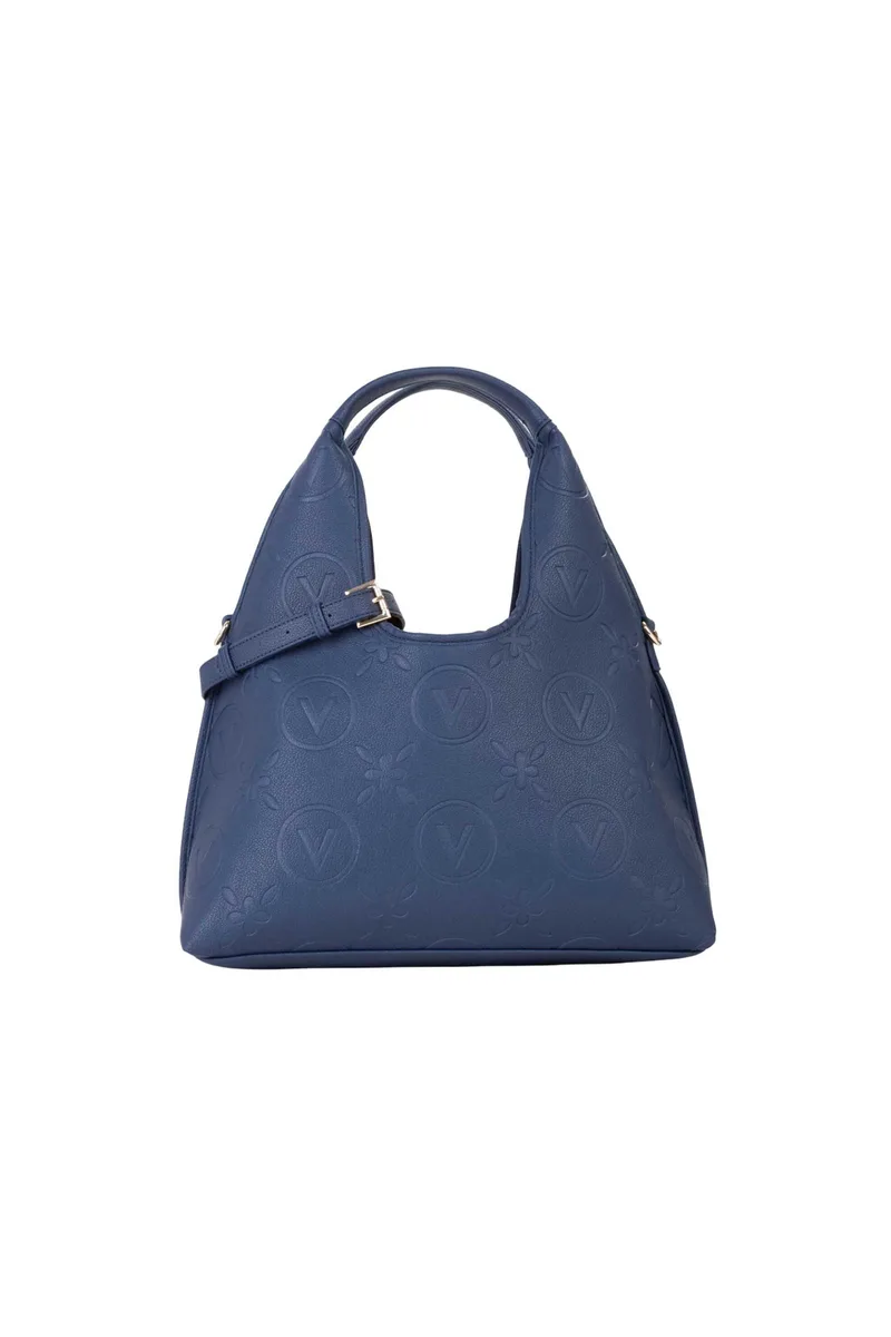 Valentino γυναικεία τσάντα shopper με ανάγλυφο λογότυπο "Samba Re" - 73LVBS8ZG02/SAM Μπλε Σκούρο