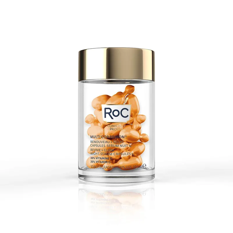 ROC Renouveau + Éclat Retinol Correxion night serum 30 capsules