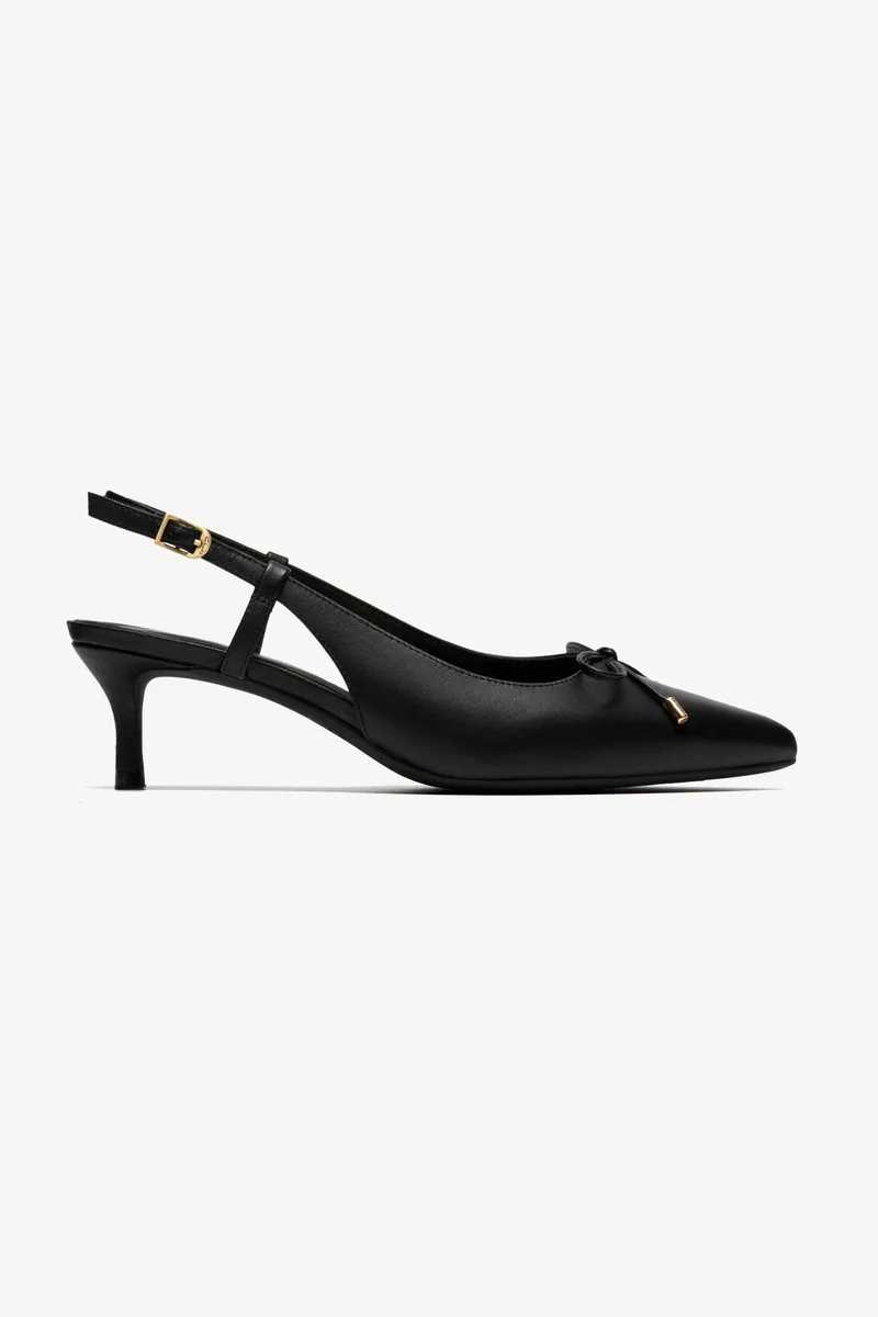 Clarks γυναικείες δερμάτινες γόβες slingback ''Zarey Bow'' - 26186343 Μαύρο