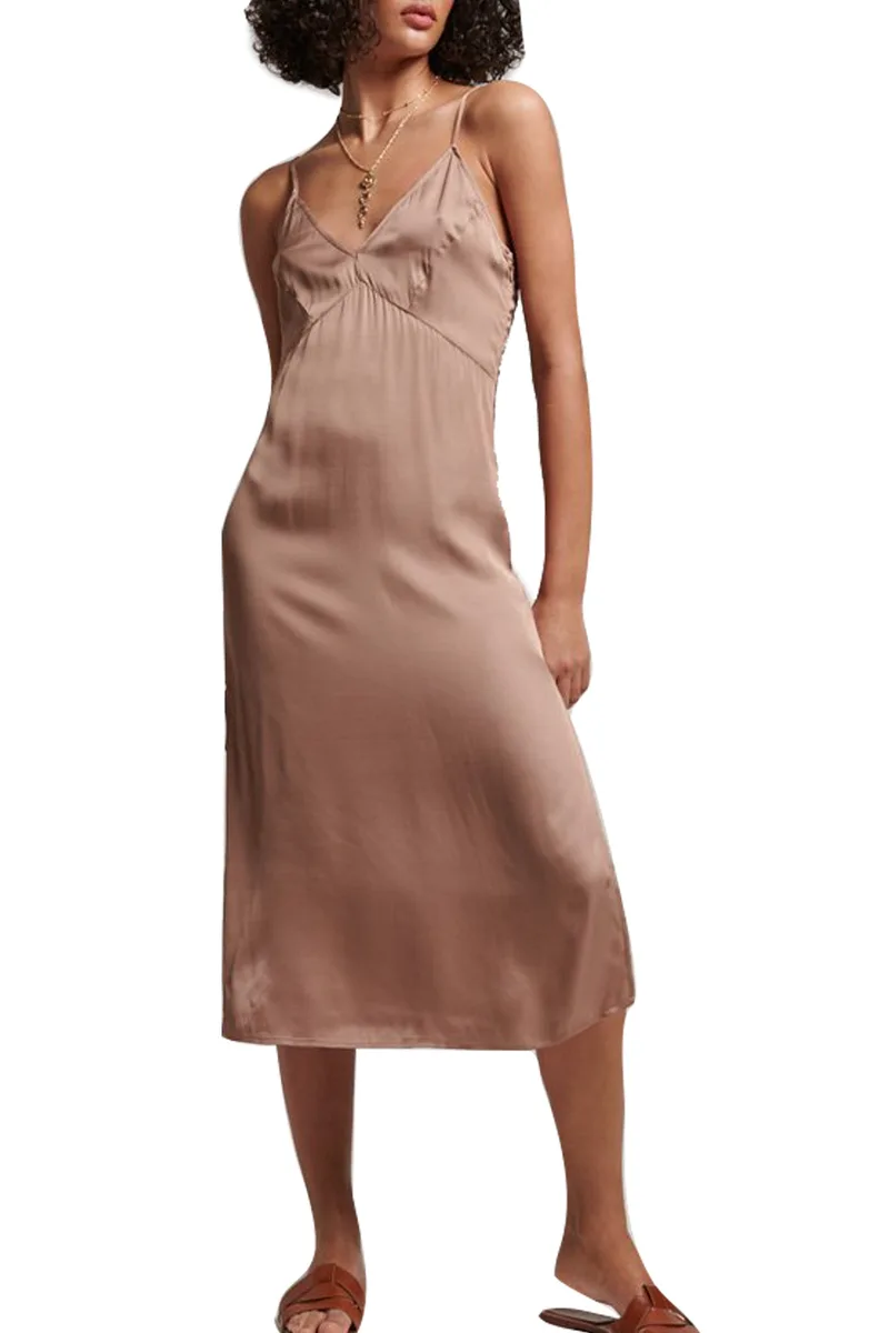 Φόρεμα Superdry Satin Cami Midi W8011421A-6MW Γυναικείο