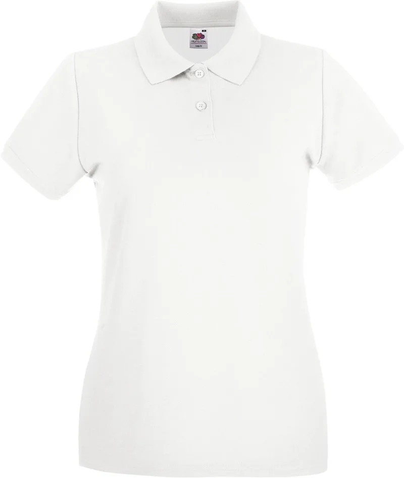Lady-Fit Premium Polo Fruit of the Loom 63-030-0 White