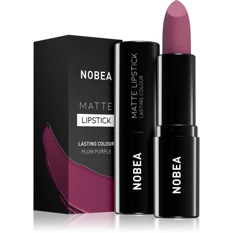 NOBEA Day-to-Day Matte Lipstick ματ κραγιόν απόχρωση Plum purple #M15 3 γρ