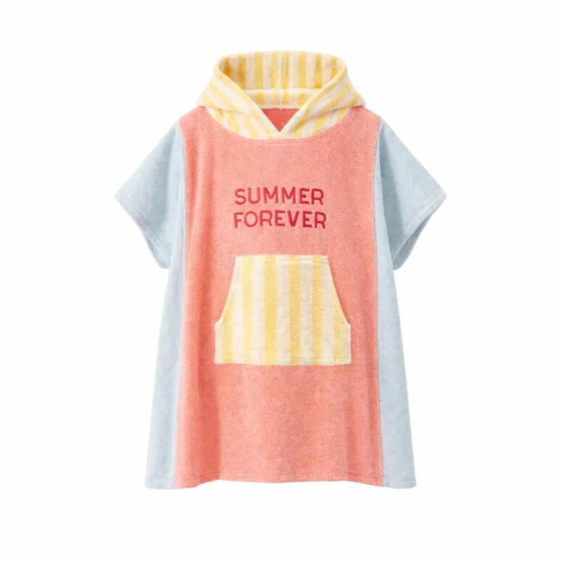 Bathing Poncho - Summer Forever - Ροζ and Yellow - 4-6 y