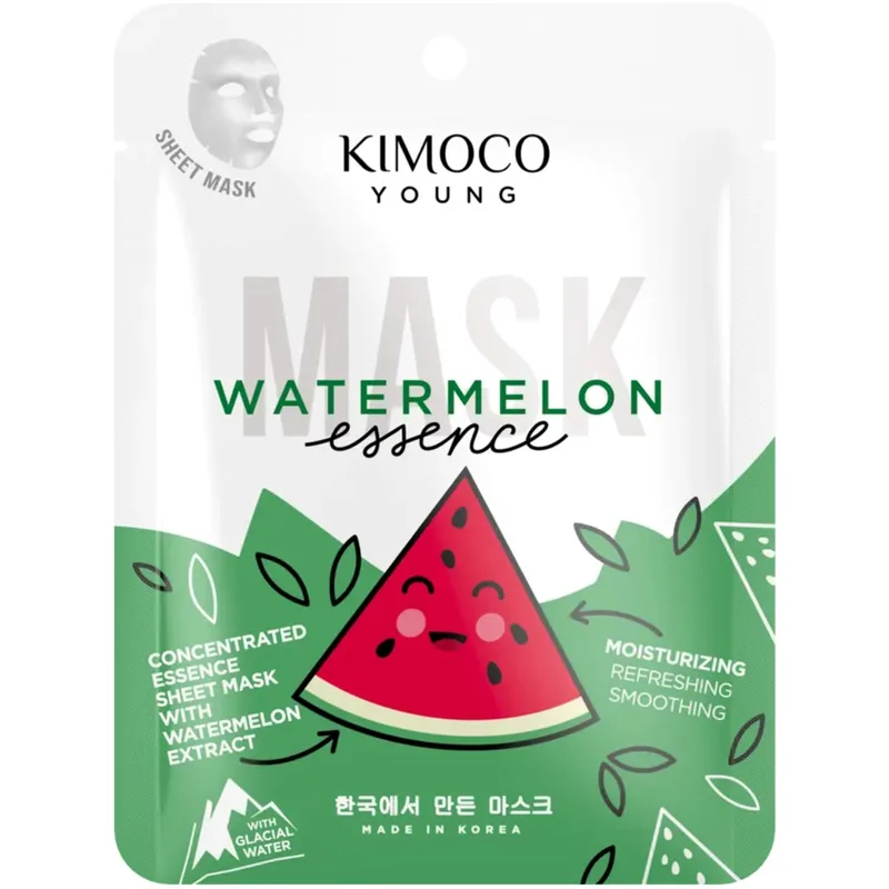 Kimoco Young Watermelon Essence Sheet Mask Ενυδατική Μάσκα Προσώπου με Εκχύλισμα Καρπουζιού & Κρυστάλλινο Νερό 25ml