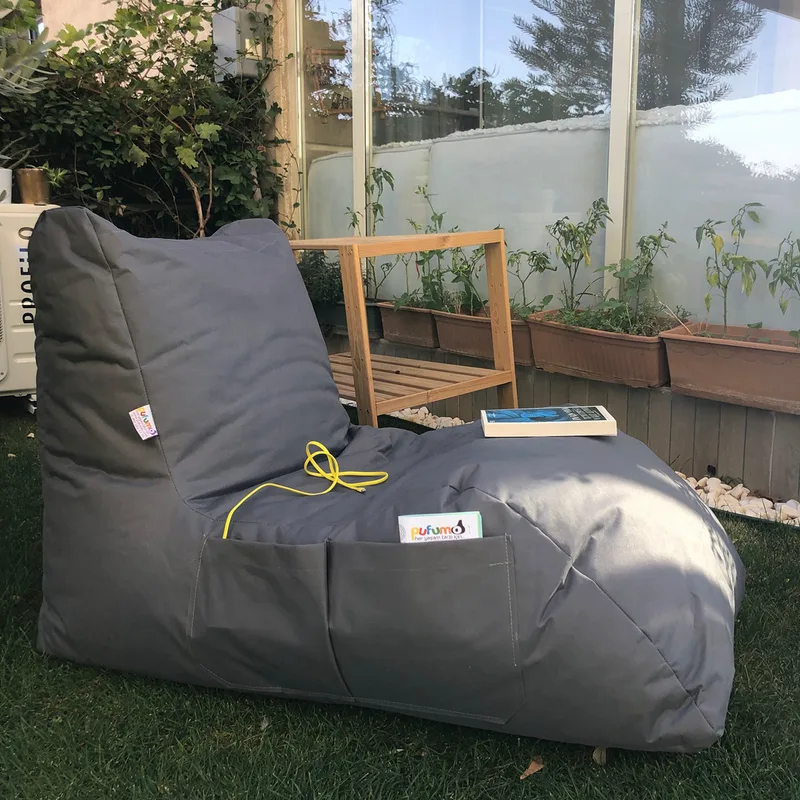 Πουφ Πολυθρόνα Κήπου Daybed - Grey 535Pft1124 (60x75x110)