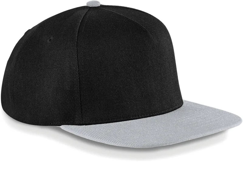 Καπέλο Flat Peak B660 Beechfield Black/Grey