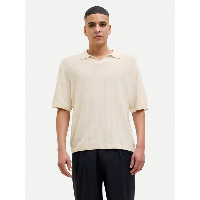 Jack & Jones Polo Varenna 12272578 Μπεζ Relaxed Fit