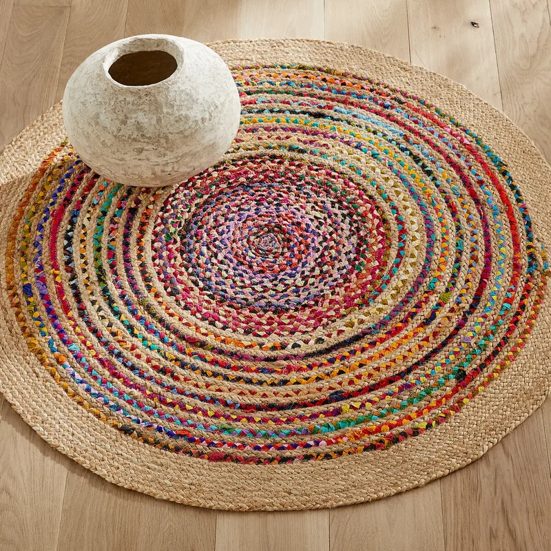 Χαλί από γιούτα και βαμβάκι Jaco One size Μ120xΠ120cm