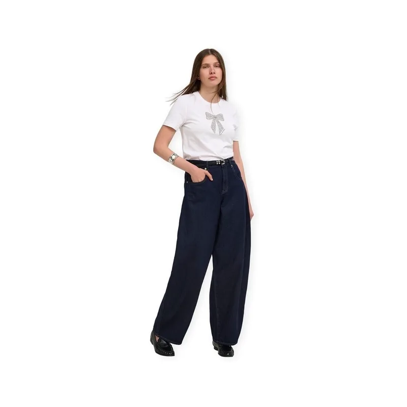 Φαρδιά τζιν Only Taylor Barrel Jeans - Dark Blue Denim