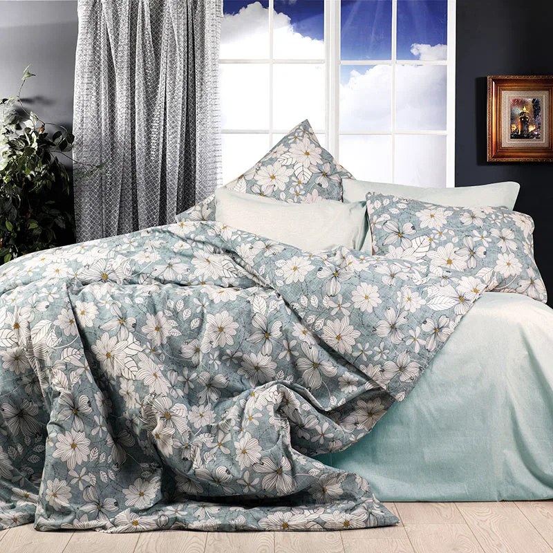 Σεντόνια Υπέρδιπλα Σετ Dimcol Hera 425 Blue Ks 240x270