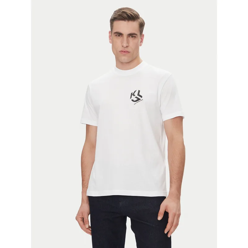 Karl Lagerfeld Jeans T-Shirt A2M17072 Λευκό Regular Fit