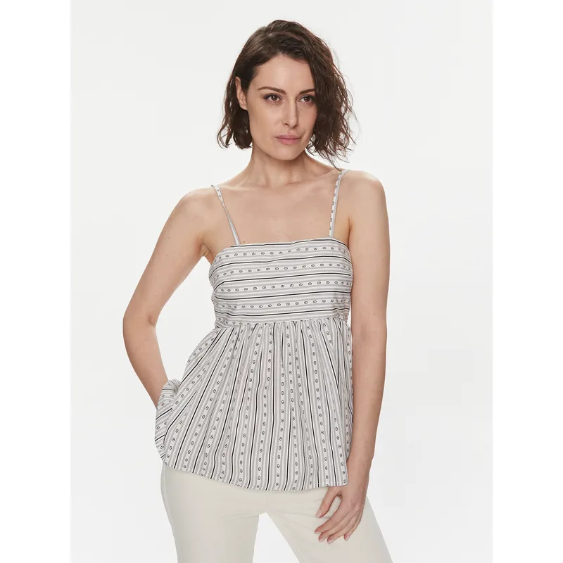 TWINSET Τοπ 241TF2023 Λευκό Regular Fit