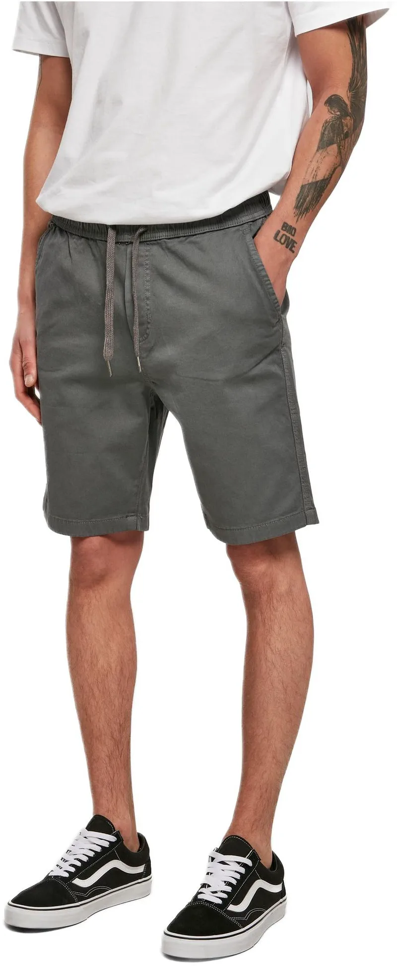 Stretch Twill Joggshorts Urban Classics TB1609-02946 lightasphalt