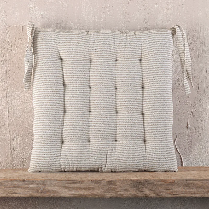 Μαξιλάρι Καρέκλας (40x40) Rythmos Trype Μπεζ Striped