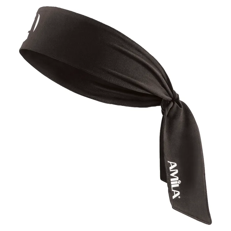 Περιμετώπιο Bandana Amila Tie Band Μαύρο