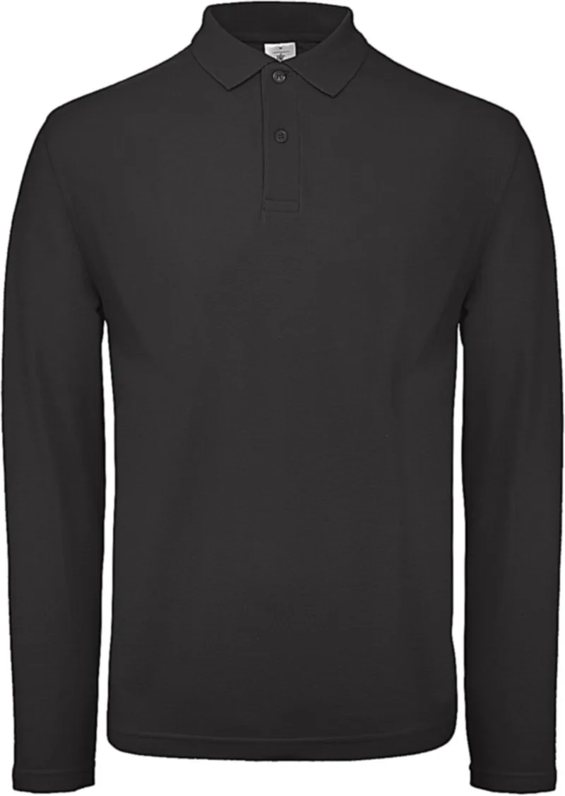 Ανδρική Μπλούζα Polo Μακρυμάνικη ID.001 LSL B & C PUI12 Black