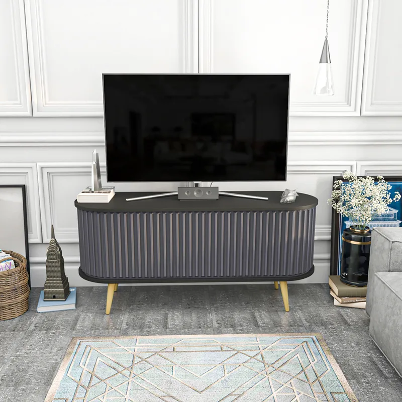 Έπιπλο Τηλεόρασης Stor - Black, Anthracite 322Rtc2182 (140x64x43 cm)