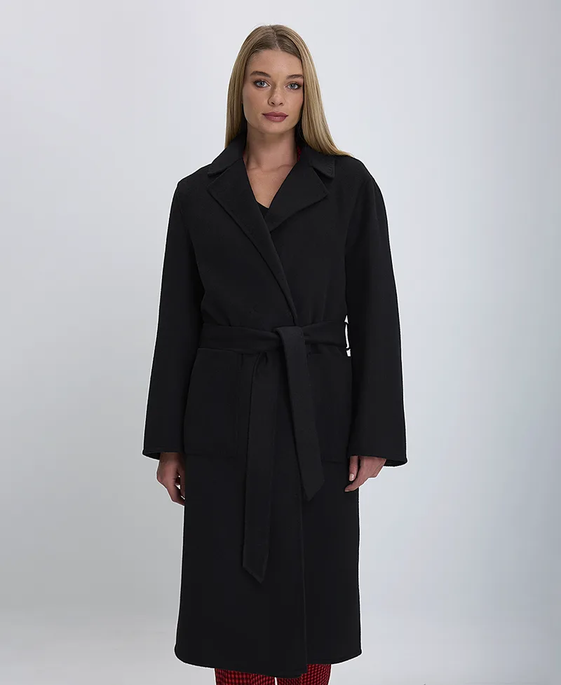 Gerry Weber Γυναικείο Παλτό με Ζώνη σε Μαύρο
