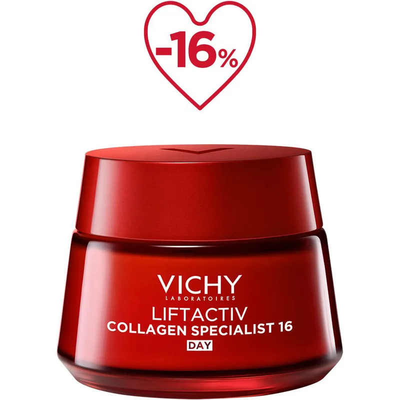 Vichy Liftactiv Collagen Specialist 16 Day Face Cream Αντιγηραντική Κρέμα Ημέρας Προσώπου που Ενισχύει το Κολλαγόνο & Διορθώνει τα 16 Σημάδια της Γήρανσης 50ml