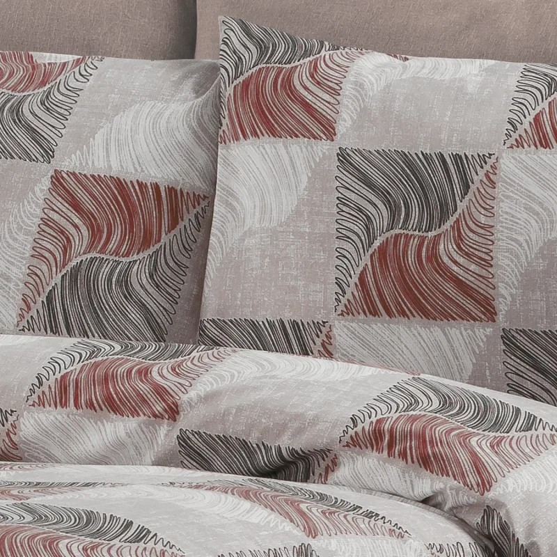 Μαξιλαροθήκη (50x70) Dimcol Κλεοπάτρα 611 Red - Black
