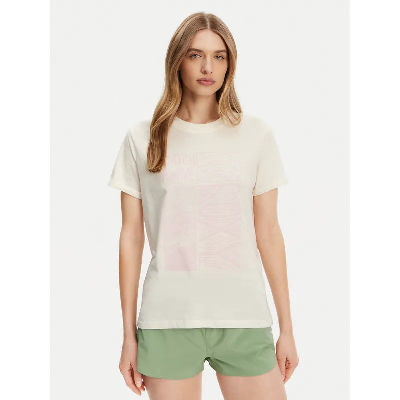 Roxy T-Shirt ERJZT05911 Εκρού Regular Fit